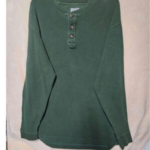 Duluth Trading Mens Size Large Green Thermal Shirt